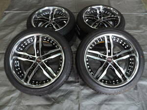 【未使用セット】 AME シャレン XF-55 18インチ 8.5J+30 9.5J+38 5H114.3 ファルケン FK510 225/45R18 20年製 4本セット クラウン マークX