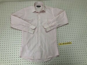 〈送料無料〉Mr.JUNKO ミスタージュンコ メンズ 胸ポケット付き 薄手 長袖シャツ S-80 ピンク