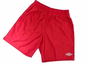 【新品】定価3000円 アンブロ/umbro サッカー ハーフパンツ UAS6300P【L】赤 /レッド ◆タンパン 男 女 SOCCER スポーツ 運動 兼用