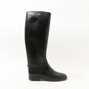 【1円スタート】MACKINTOSH PHILOSOPHY ロング レインブーツ ブラック マッキントッシュフィロソフィー シューズ BLK EU37 UK4 ゴム 靴