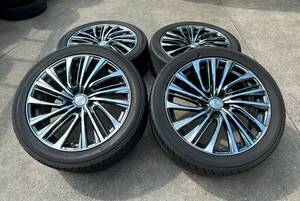 【Weds LEONIS FS ウェッズ レオニス 19×8J +43 5穴 PCD114.3 245/45R19 YOKOHAMA AVID ENVigor ノーマルタイヤ 4本セット ミニバンなどに