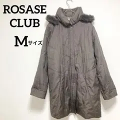 ROSASECLUB M レディース　コート　シルク100％ ラビットファー