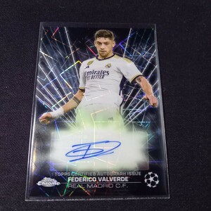 【直筆サイン】フェデリコ・バルベルデ　2023-24 Topps chrome UEFA Black Lazar Auto Federico Valverde レアルマドリード ウルグアイ代表