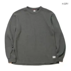 NANGA ECO HYBRID WAFFLE L/S TEE ヘザーグレー　L