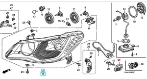 シビックタイプR FD2 ヘッドライト左右(HID)セット　