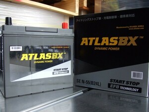 新品アトラス バッテリー ATLAS SE N55 (B24L) アイドリングストップ車 適合 ホンダ ステップワゴン スパーダ RK1 RK2 RK3 RK4 RK5 RK6 RK7