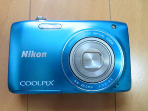 美品■Nikon Coolpix　S3100　コンパクトデジタルカメラ　ブルー　バッテリー付き　動作確認済　ニコン　人気