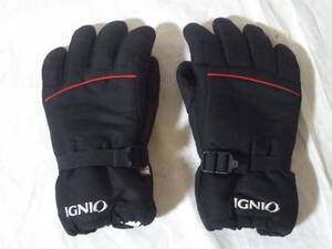 ★IGNIO イグニオ/グローブ/160cm/黒 ブラック/スキー/スノーボード/キッズ/子供用/現状渡し