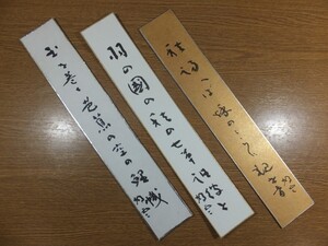 【真筆保証】 河野静雲 直筆 3枚セット 俳人 俳句 ホトトギス 時宗の僧 (高浜虚子) 福岡県 太宰府市 ③ 短冊作品何点でも同梱可