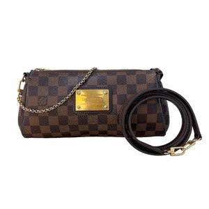 ルイ・ヴィトン LOUIS VUITTON エヴァ N55213 ブラウン　ゴールド金具 ダミエ ショルダーバッグ レディース 中古