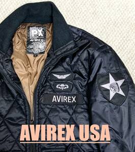 良品②AVIREX【L】キルティングJKT◇トップガン☆アヴィレックス gpz TOPGUN アビレックス　ハーレー