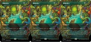 ボーダーレス▼緑▼MTG▼モダンホライゾン3▼原初の祈り3枚組