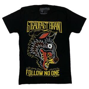 Steadfast brand ステッドファストブランド Follow No One tattooデザインプリント Tシャツ （ブラック） (XXL) [並行輸入品]