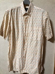 メンズ　半袖シャツ　ボタンダウン　綿100％　【美品】