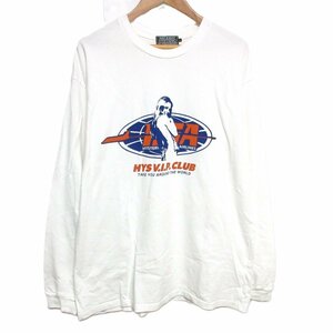 美品 23AW HYSTERIC GLAMOUR ヒステリックグラマー HYSTERIC AIRLINE Tシャツ クルーネック 長袖 カットソー 02233CL10 L ホワイト ◆