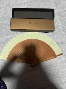 1円〜 LOEWE ロエベ アナグラム ロゴ 扇子 美品