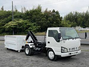 諸費用込み! H19年 日産コンドル いすゞエルフOEM 2t 新明和 アームロール 5速MT 低走行 49300㌔ R7年6月迄 車検有 #コンテナ専用車 箱付き