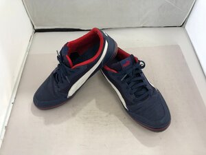 【PUMA】プーマ　メンズスニーカー　ネイビー×レッド　合成繊維生地　28cm　SY02-ERN