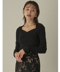 「LILY BROWN」 Vネックニット ONE SIZE ブラック レディース