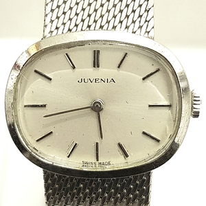 ヴィンテージ品JUVENIA手巻き 腕時計SSメッシュベルト シルバーMFG 765オーバル レディースウィッチ ビンテージ品スイス製ジュベニア