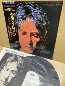 PROMO！美盤LP帯付！ジョン・レノン John Lennon / Menlove Ave Toshiba ECS-91197 見本盤 SAMPLE 1986 JAPAN OBI NM w/ PRESS RELEASE！