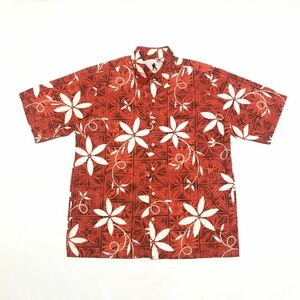 REYN SPOONER× Elvis Presley/Made in Hawaii/HAWAIIAN SHIRT/TIARE TAPA/レインスプーナー× エルビス・プレスリー/半袖アロハシャツ/橙