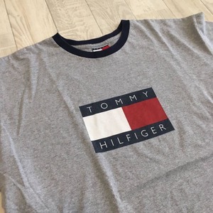 Used 中古 TOMMY HILFIGER ヴィンテージ Tシャツ XL Tee Grey グレー トミーヒルフィガー 古着