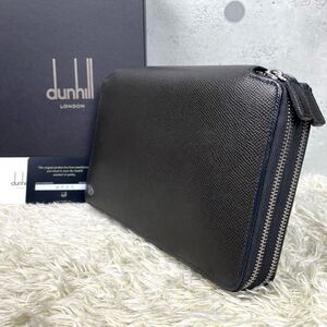 [保証書付 付属品完備] dunhill ダンヒル カドガン 本革 オールレザー ビジネスバッグ オーガナイザー 長財布 ラウンドファスナー 2室