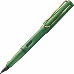 LAMY ラミー SAFARI 万年筆 field green gold clip (EF 極細)数量限定