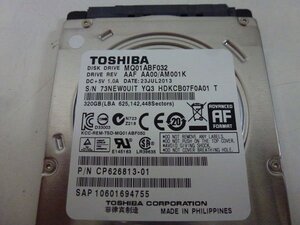 530215◆◇TOSHIBA MQ01ABF032 SATA 320GB 初期保有◇◆