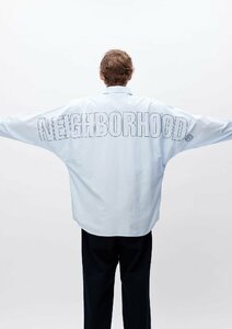 NEIGHBORHOOD ネイバーフッド 23AW (232AQNH-SHM08) DOLMANSLEEVE SHIRT LS ドルマンスリーブ 長袖 シャツ SAX L