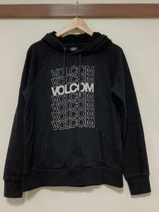 て1225 VOLCOM ボルコム プルオーバーパーカー M ブラック ストリート HOODIE フーディ