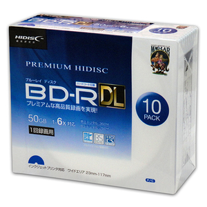 10個セット PREMIUM HIDISC BD-R DL 1回録画 6倍速 50GB 10枚 スリムケース HDVBR50RP10SCX10 /l