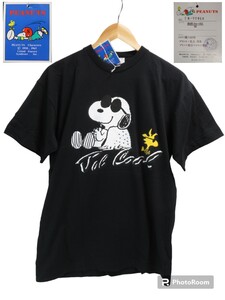 デットストック★Mサイズ【PEANUTS/ピーナッツ】綿100%/Tシャツ/Joe Cool/ジョークール/スヌーピー【ゆうパケットなら送料無料】SN-77018/