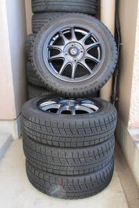  NEXEN WINGUARD ice2 155/65R14 2022年製 バリ山 手渡し歓迎山梨県より S-HOLD S5 4.5-14+45 4H100 14インチ スタッドレス 4本セット