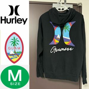 Hurley ハーレー パーカー ジャケット 黒 ブラック Mサイズ M ロゴ グアム グアム限定 ジップアップ メンズ レディース 現地限定