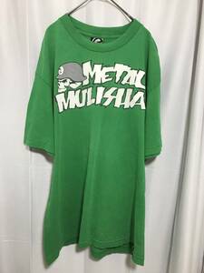 METAL MULISHA print T shirt プリントTシャツ　グリーン　髑髏　ドクロ　バックプリント　古着　L〜XL size