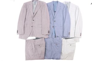 【3点】theory セオリー × Loro Piana 含む スーツ セットアップ ジャケット 38 スラックス 31 ストライプ 無地 メンズ まとめ 3979-NA