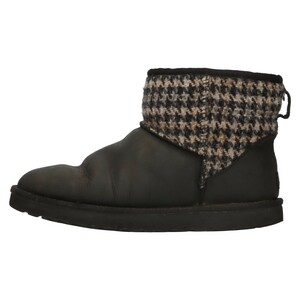 UGG アグ CLASSIC MINI HOUNDSTOOTH クラシック ミニ ハウンドトゥース ムートンブーツ ブラック