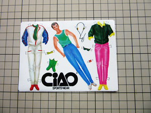 3623 【即決・定額・同梱包可能】★CIAO Sportswear ◆イタリア　ファッション　80年代☆ヴィンテージ ステッカー ☆ ◆ 