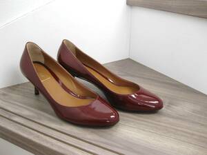 ☆美品☆FENDIフェンディ☆ヒールパンプス☆エナメル☆36(23cm)☆BORDO☆エナメルパンプス☆イタリア製☆即決☆