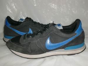 ★NIKE INTERNATIONALIST LEATHER `14製ナイキ 631755-001 インターナショナリスト レザー ブラック/ブルー スウェード