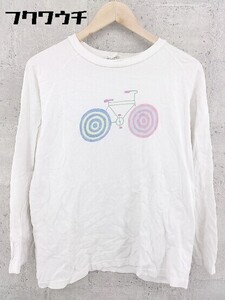 ◇ TOKYO CULTUART BY BEAMS トーキョー カルチャート 長袖 Tシャツ カットソー サイズM ホワイト マルチ レディース