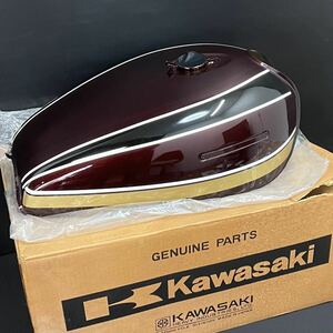 未使用 純正タンク Z1 Z2 茶玉虫 赤玉虫 カワサキ KAWASAKI オリジナル塗装 オリペン 当時 デッドストック NOS 51001-096-2R