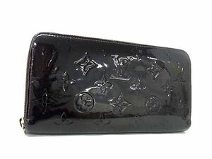 1円 LOUIS VUITTON ルイヴィトン M93522 モノグラムヴェルニ ジッピーウォレット ラウンドファスナー 長財布 アマラント FG0142