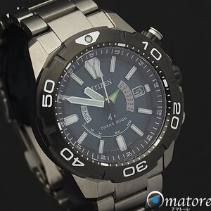 1円～◎極上美品◎CITIZEN シチズン プロマスター【MARINE マリン ダイバーズ】メンズ 電波ソーラー AS7145-69L H112◎箱保取説