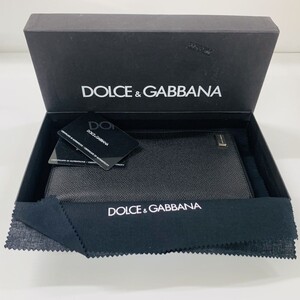 K198-Z19-358 DOLCE&GABBANA D&G ドルチェ＆ガッバーナ 長財布 箱付き ブラックカラー ロゴプレート 小銭入れ有り