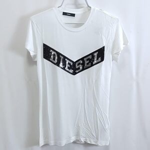 ディーゼル Tシャツ レディース カットソー DIESEL ブランド XSサイズ ホワイト 白 T-SULLY-EE