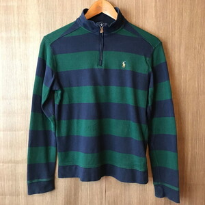 《キッズ》Polo Ralph Lauren ポロ ラルフローレン ハーフジップ コットン ニット セーター L 14/16 古着 k24110191