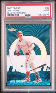 【PSA 9 MINT】2005 Topps FINEST [JIM THOME] Blue REFRACTOR Card 087/299 #